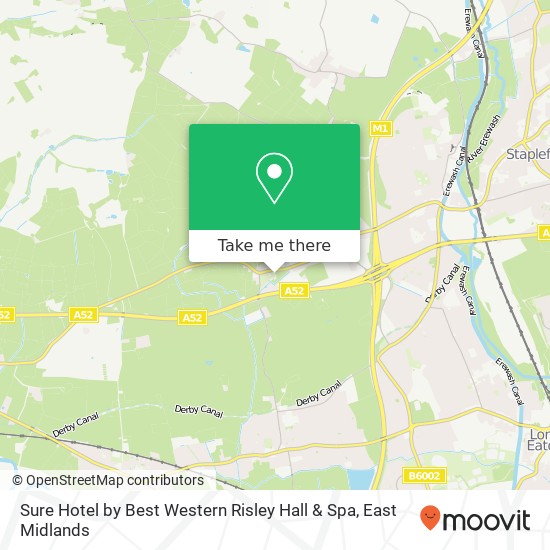 Sure Hotel by Best Western Risley Hall & Spa map