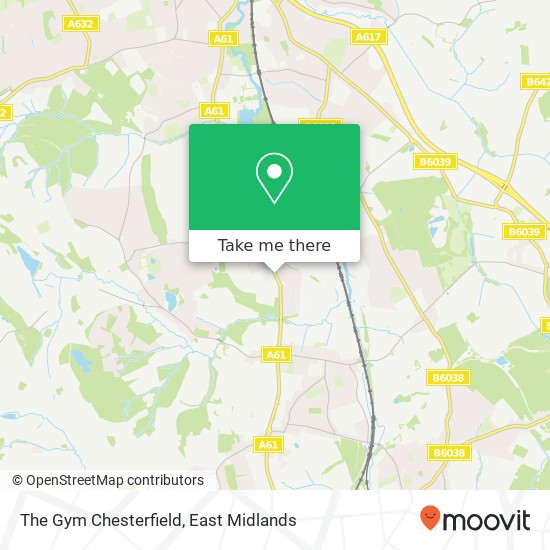 The Gym Chesterfield map