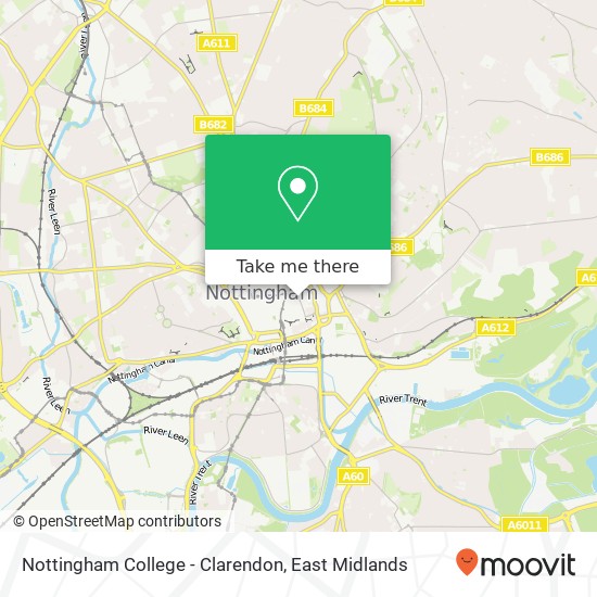 Nottingham College - Clarendon map