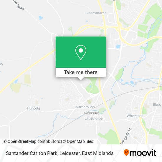Santander Carlton Park, Leicester map