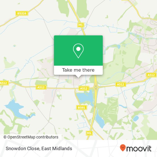 Snowdon Close map