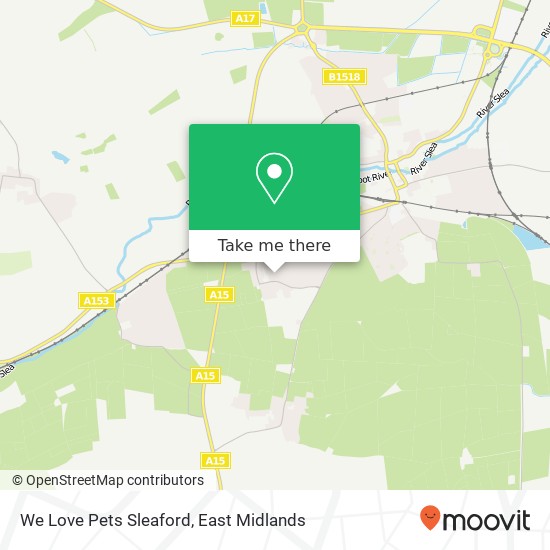 We Love Pets Sleaford map