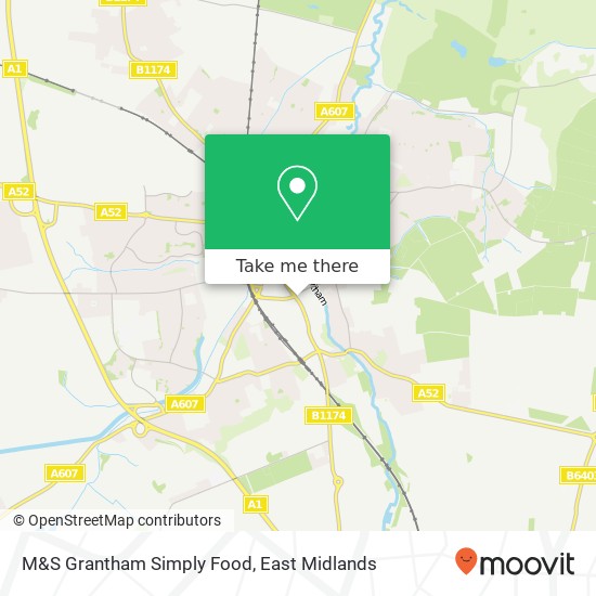 M&S Grantham Simply Food map