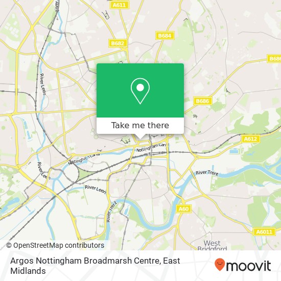 Argos Nottingham Broadmarsh Centre map