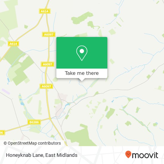 Honeyknab Lane map