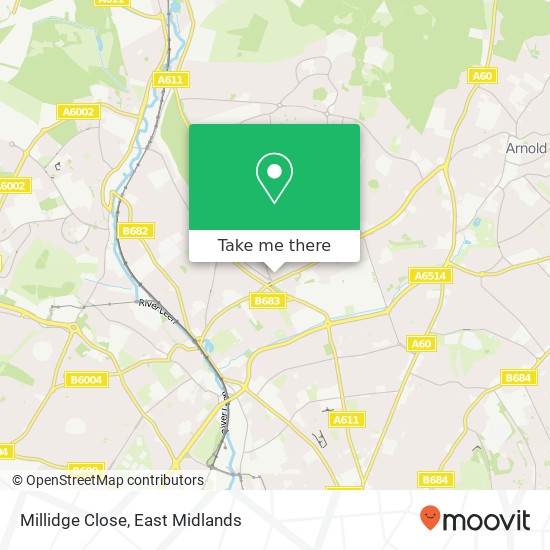 Millidge Close map