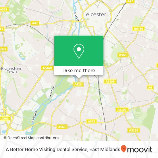 A Better Home Visiting Dental Service map
