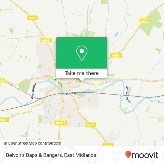 Belvoir's Baps & Bangers map