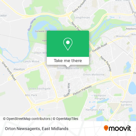Orton Newsagents map