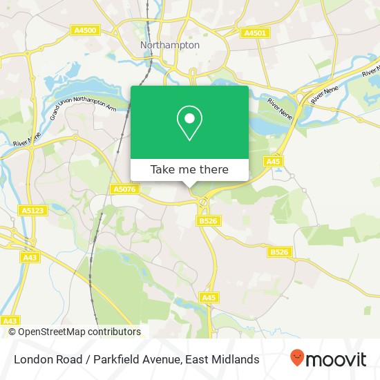 London Road / Parkfield Avenue map
