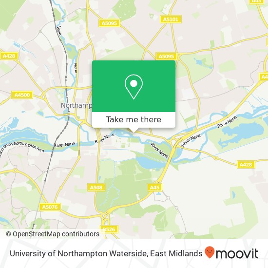 University of Northampton Waterside map