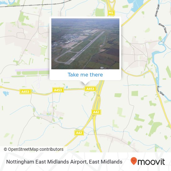 Nottingham East Midlands Airport map