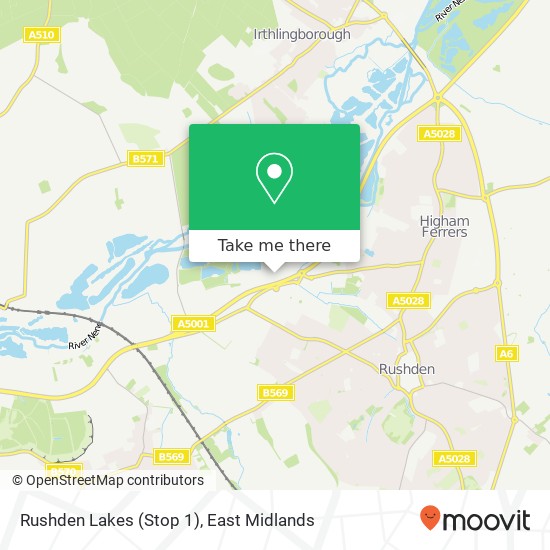 Rushden Lakes (Stop 1) map