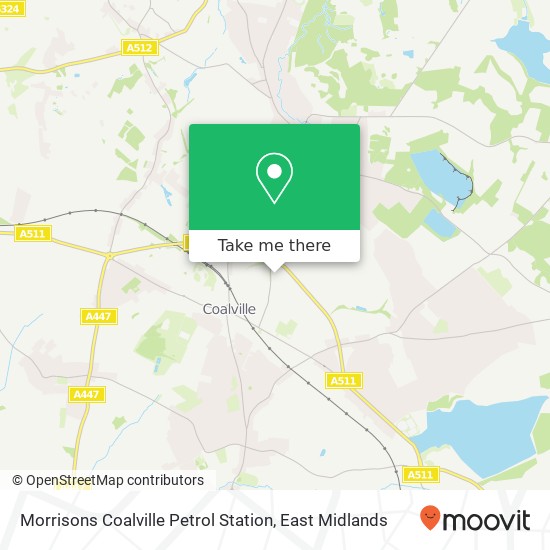 Morrisons Coalville Petrol Station map