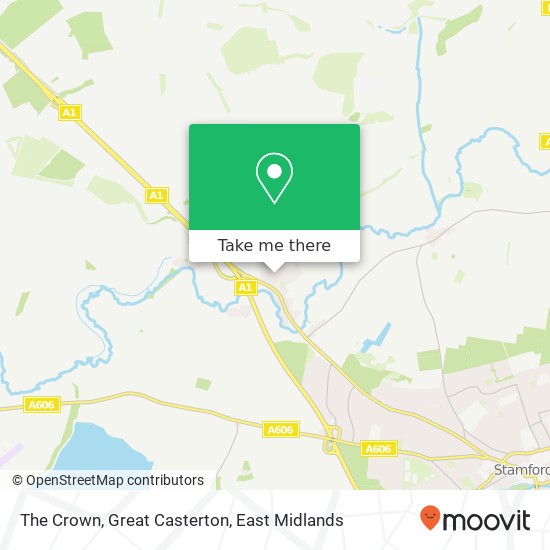 The Crown, Great Casterton map