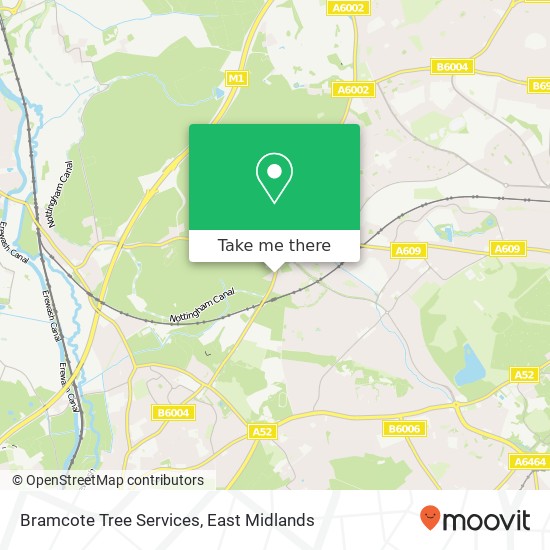 Bramcote Tree Services map