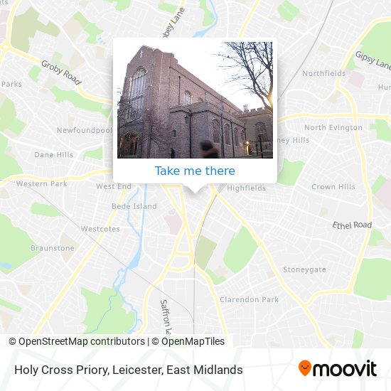 Holy Cross Priory, Leicester map