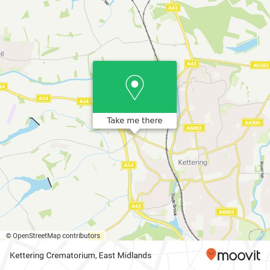 Kettering Crematorium map