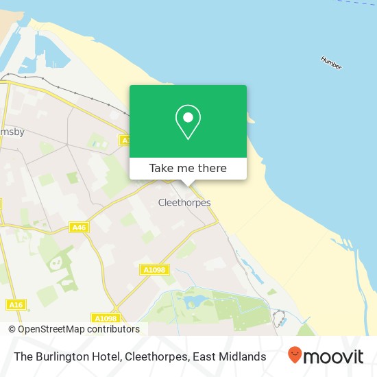 The Burlington Hotel, Cleethorpes map