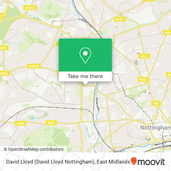 David Lloyd (David Lloyd Nottingham) map