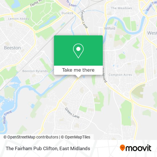 The Fairham Pub Clifton map