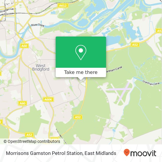 Morrisons Gamston Petrol Station map