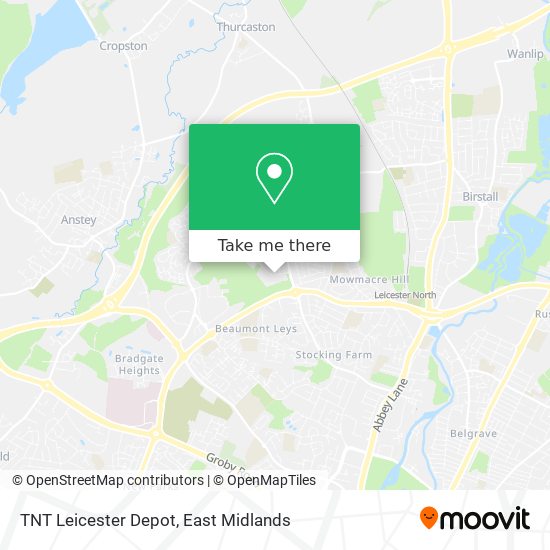 TNT Leicester Depot map