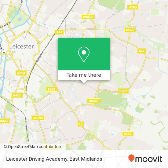 Leicester Driving Academy map