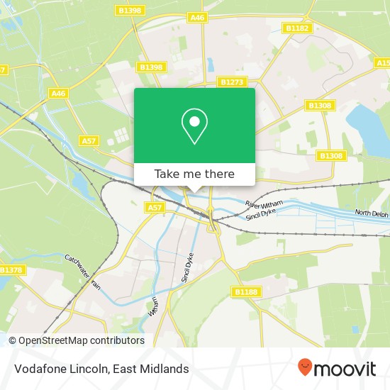 Vodafone Lincoln map