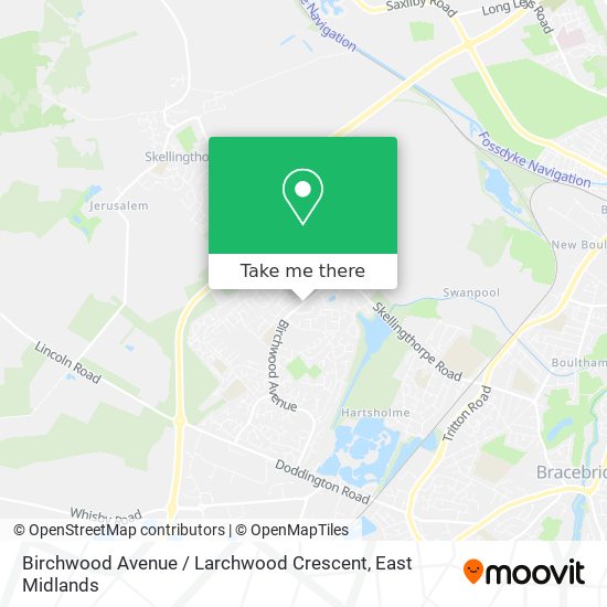 Birchwood Avenue / Larchwood Crescent map