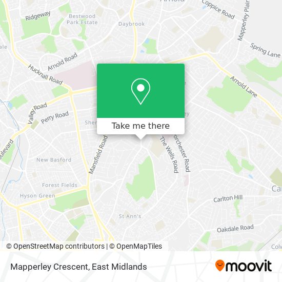 Mapperley Crescent map