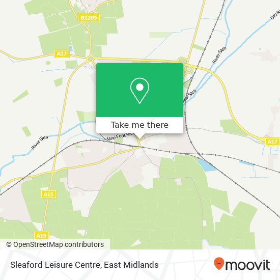 Sleaford Leisure Centre map