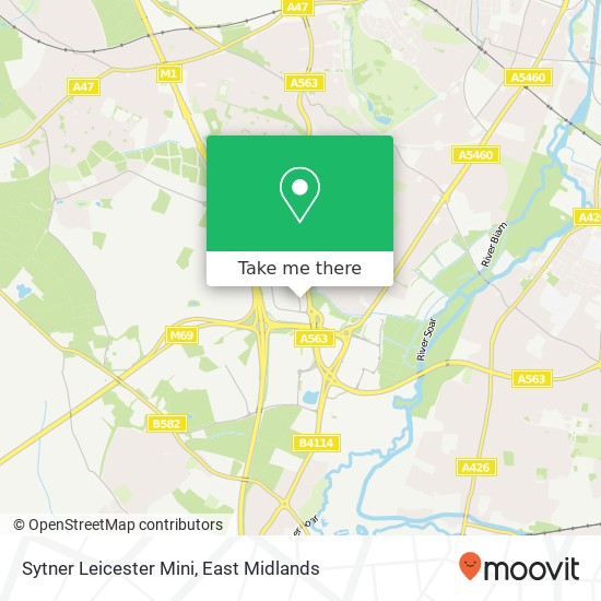 Sytner Leicester Mini map