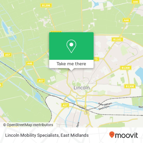 Lincoln Mobility Specialists map