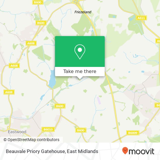 Beauvale Priory Gatehouse map