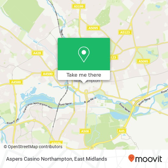 Aspers Casino Northampton map