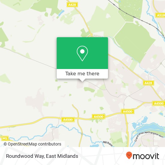 Roundwood Way map