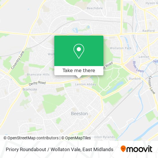 Priory Roundabout / Wollaton Vale map