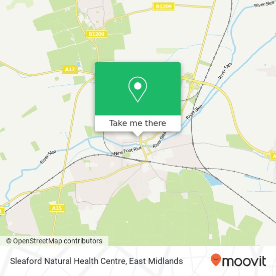 Sleaford Natural Health Centre map