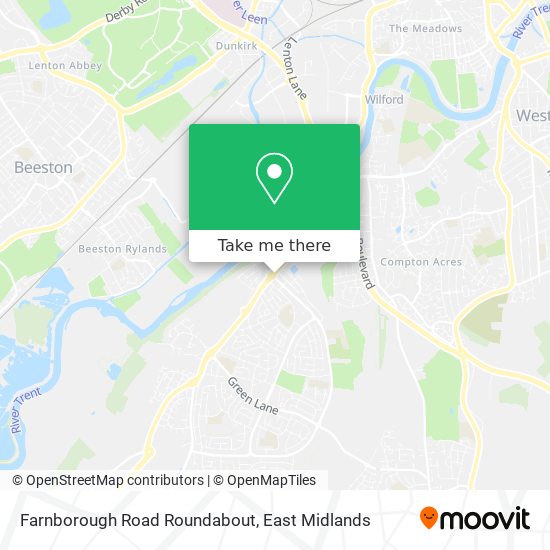 Farnborough Road Roundabout map