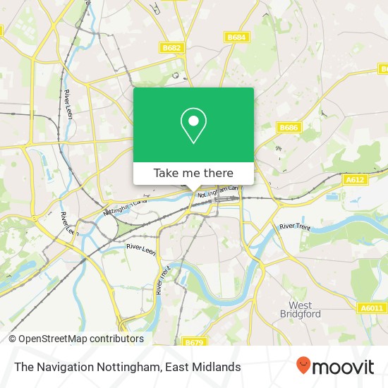 The Navigation Nottingham map