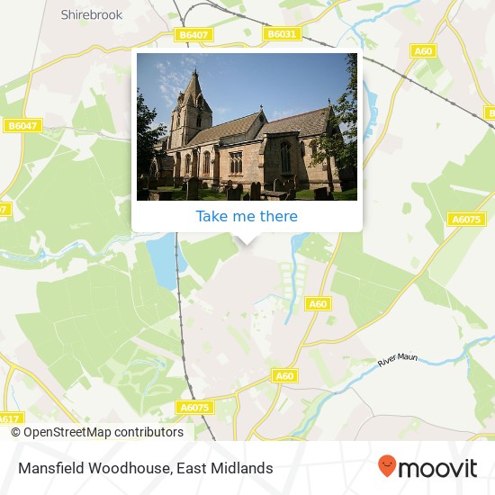 Mansfield Woodhouse map