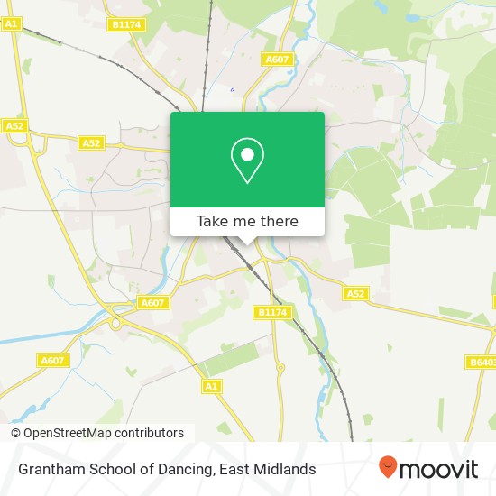 Grantham School of Dancing map