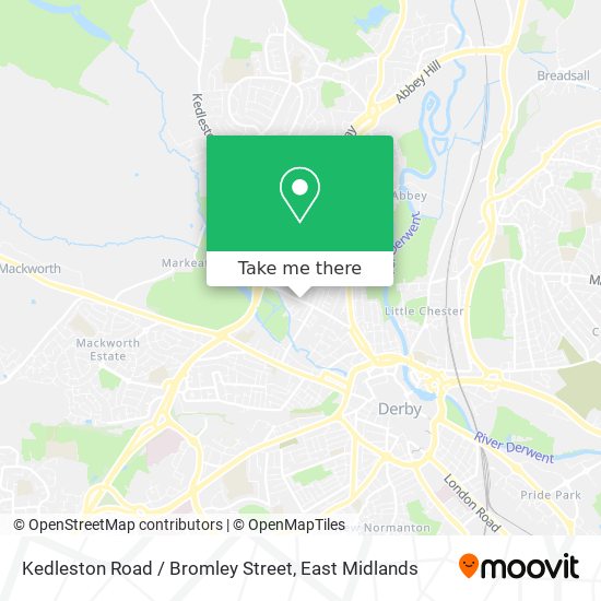 Kedleston Road / Bromley Street map