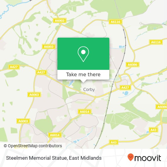 Steelmen Memorial Statue map