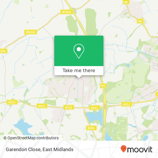 Garendon Close map