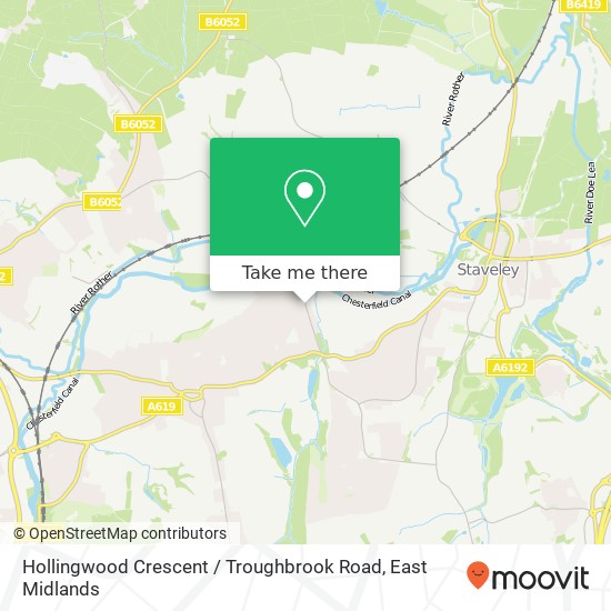 Hollingwood Crescent / Troughbrook Road map