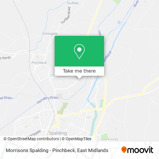 Morrisons Spalding - Pinchbeck map