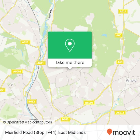 Muirfield Road (Stop Tv44) map
