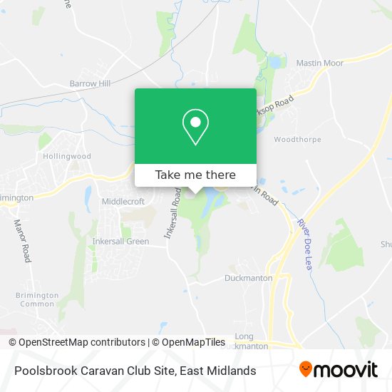Poolsbrook Caravan Club Site map